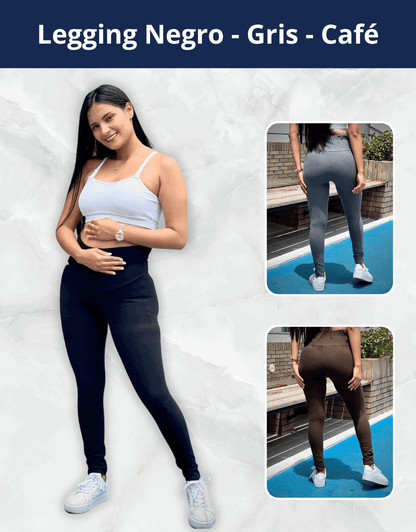 Pack 3 Leggings Maternos - BoutiqueMundoMaterno