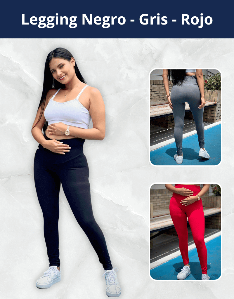 Pack 3 Leggings Maternos - BoutiqueMundoMaterno