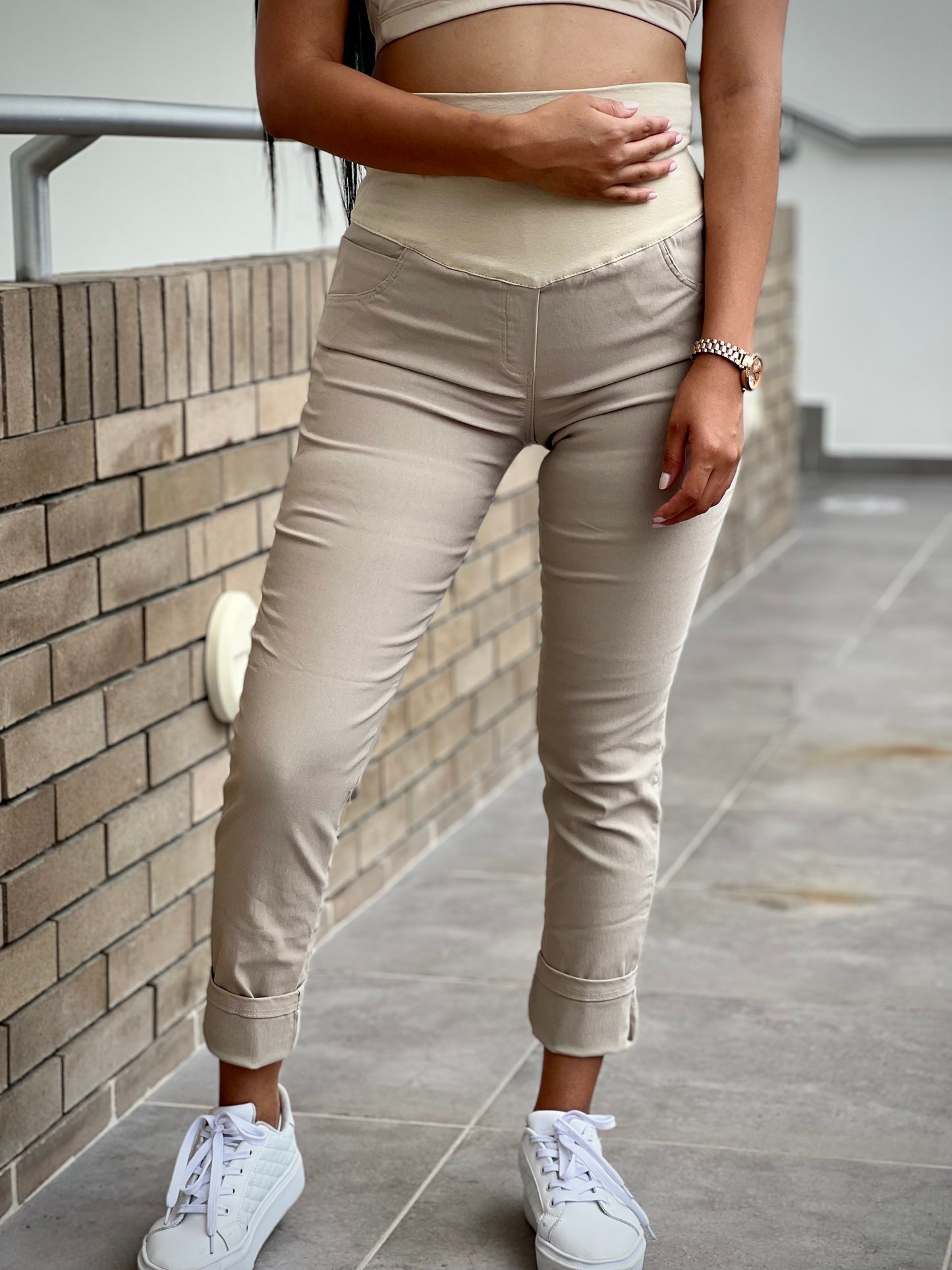 Pantalón Materno 'Arena' Beige - Boutique Mundo Materno